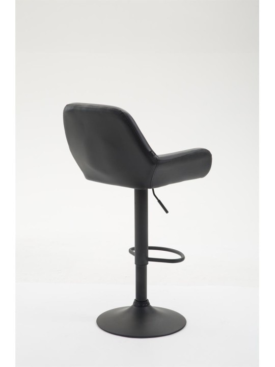 Tabouret de bar Braga simili cuir B, noir