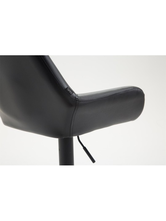 Tabouret de bar Braga simili cuir B, noir