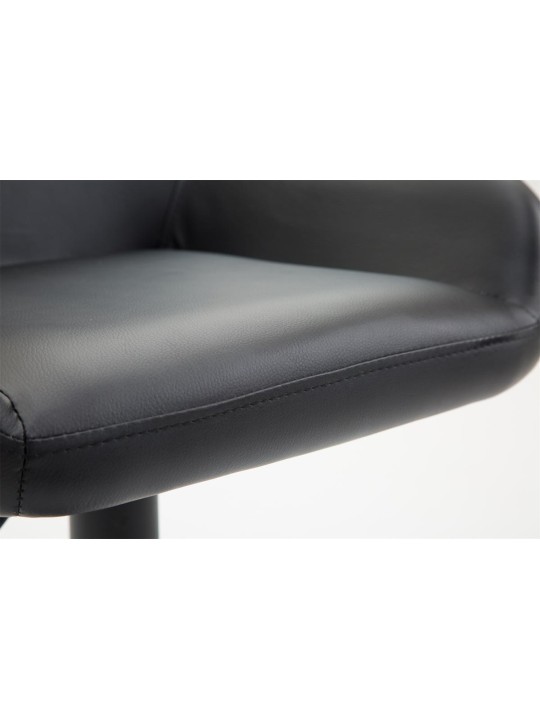 Tabouret de bar Braga simili cuir B, noir