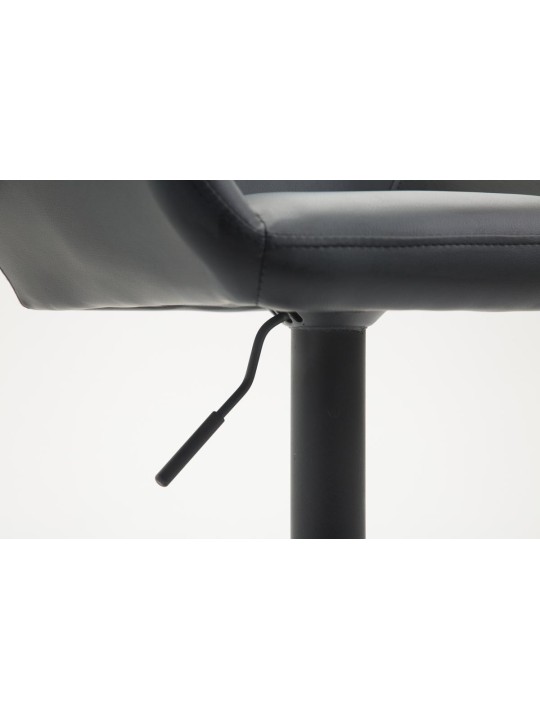 Tabouret de bar Braga simili cuir B, noir