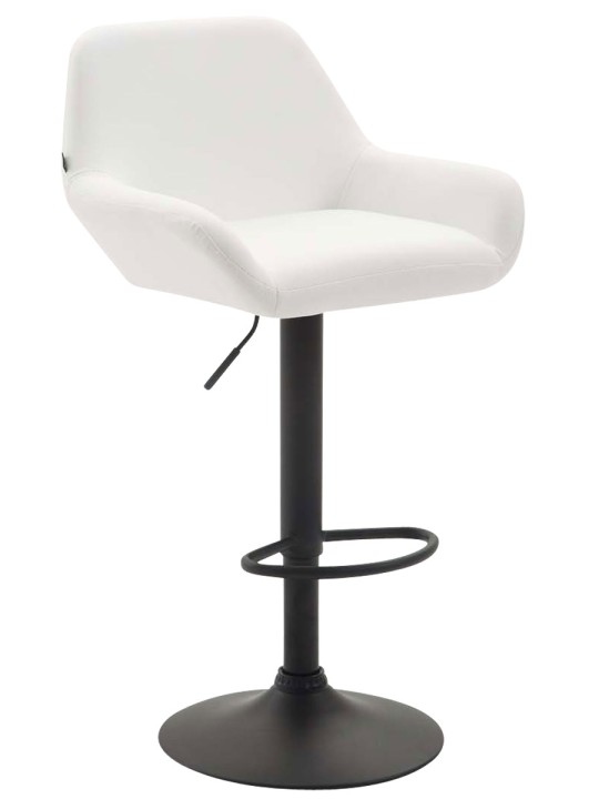 Tabouret de bar Braga simili cuir B, blanc