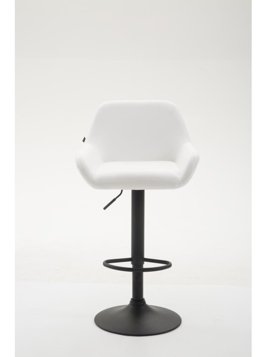 Tabouret de bar Braga simili cuir B, blanc