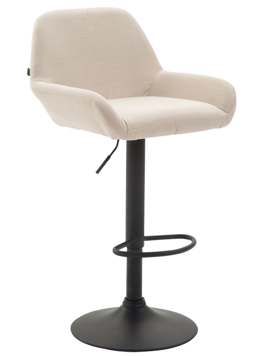 Tabouret de bar Braga tissu B, crème