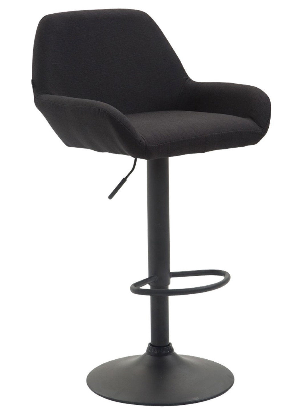 Tabouret de bar Braga tissu B, noir