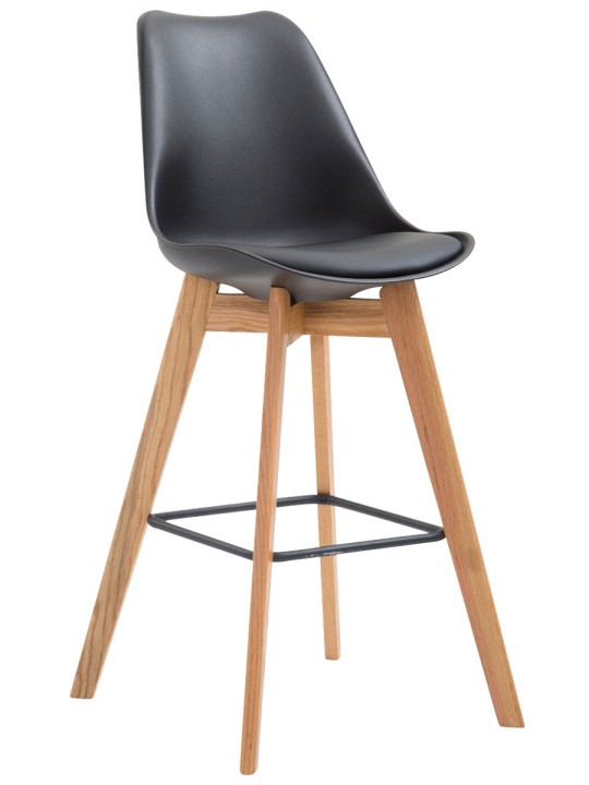 Tabouret de bar Metz plastique Natura, noir
