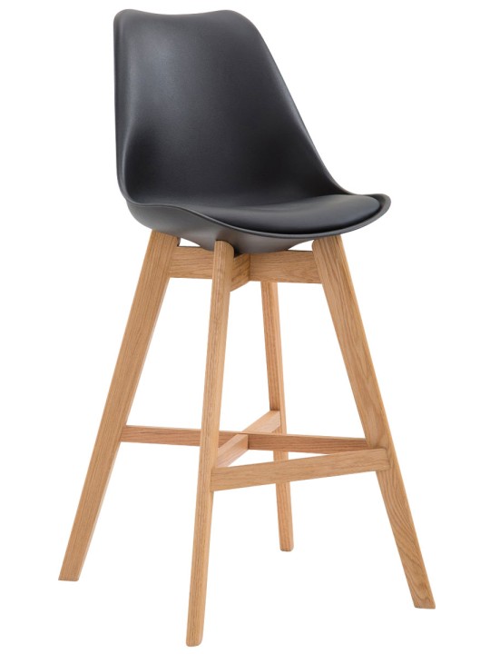 Tabouret de bar Cannes plastique Natura, noir