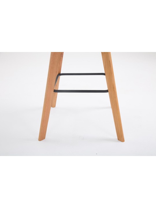 Tabouret de bar Metz simili cuir Natura, crème