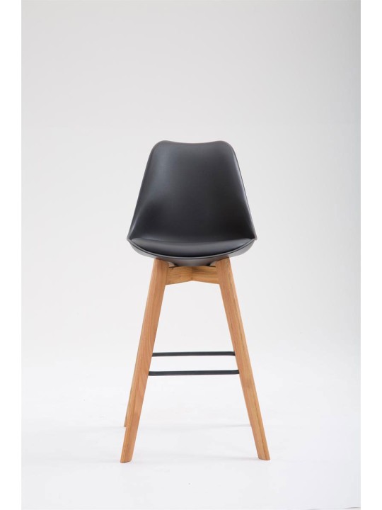 Tabouret de bar Metz plastique Natura, noir
