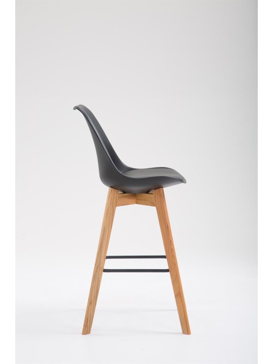 Tabouret de bar Metz plastique Natura, noir
