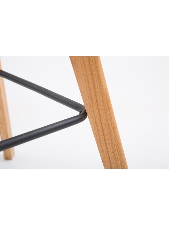 Tabouret de bar Metz plastique Natura, noir
