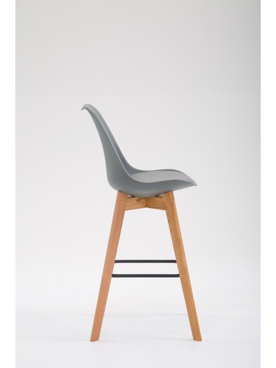 Tabouret de bar Metz plastique Natura, gris