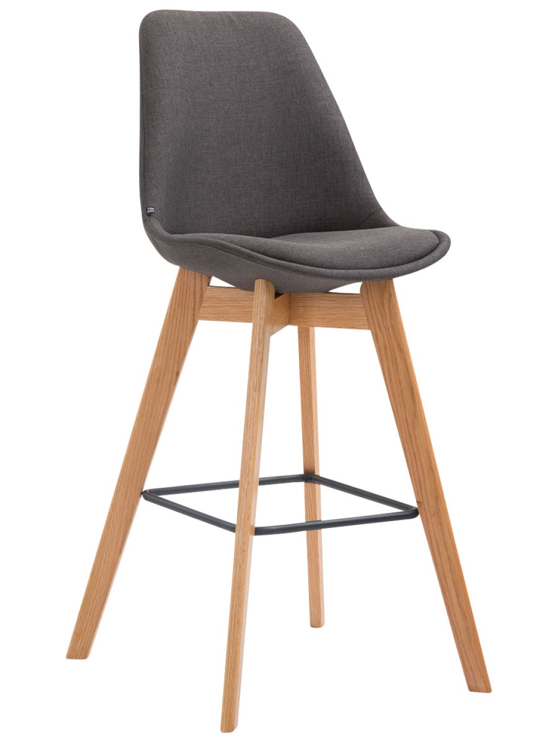 Tabouret de bar Metz tissu Natura, gris foncé