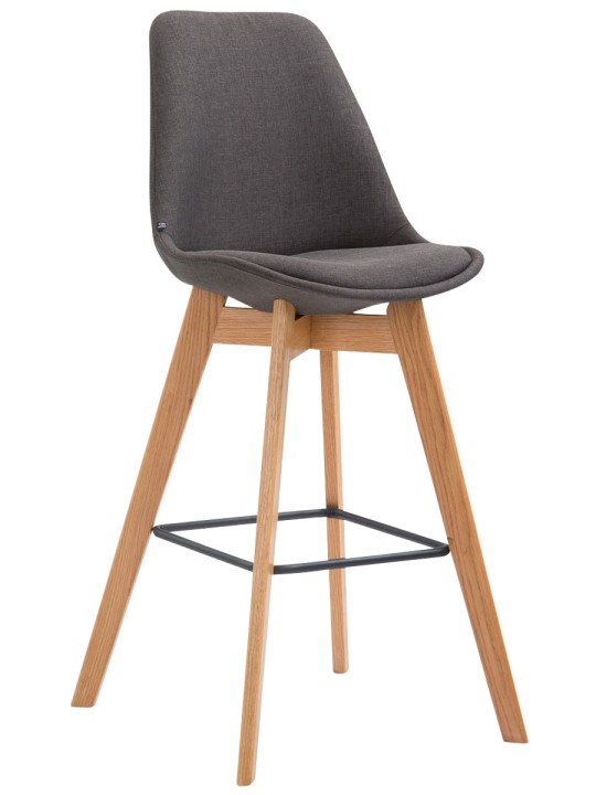Tabouret de bar Metz tissu Natura, gris foncé