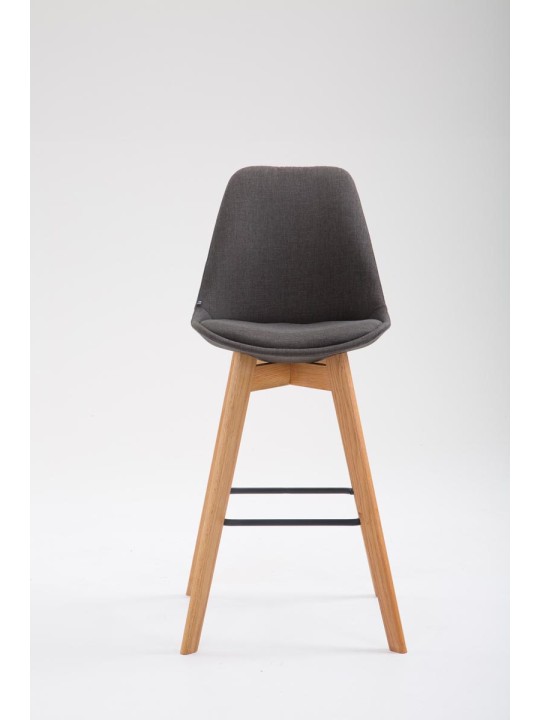 Tabouret de bar Metz tissu Natura, gris foncé