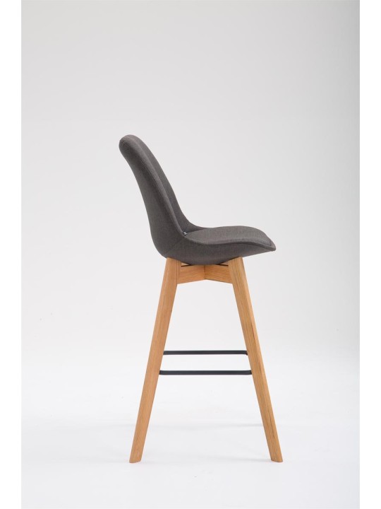Tabouret de bar Metz tissu Natura, gris foncé