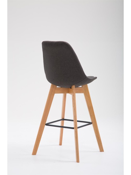 Tabouret de bar Metz tissu Natura, gris foncé
