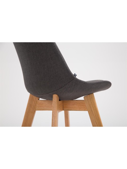 Tabouret de bar Metz tissu Natura, gris foncé