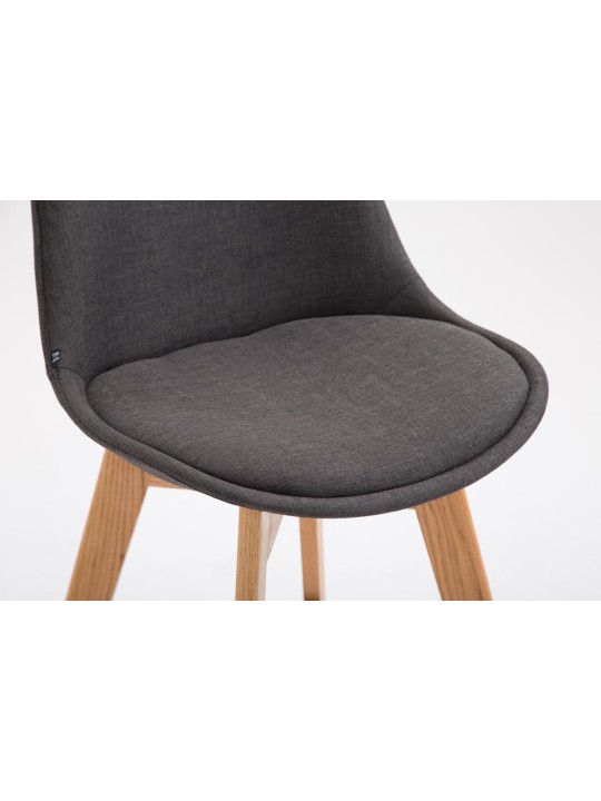 Tabouret de bar Metz tissu Natura, gris foncé
