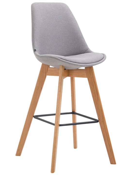 Tabouret de bar Metz tissu Natura, gris