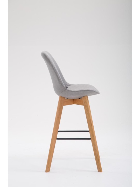 Tabouret de bar Metz tissu Natura, gris
