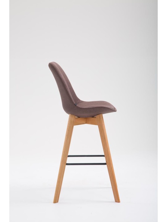 Tabouret de bar Metz tissu Natura, brun