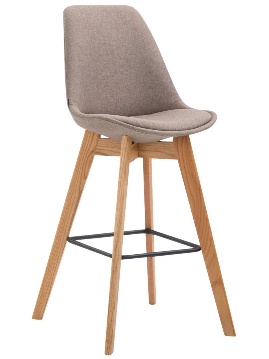Tabouret de bar Metz tissu Natura, taupe