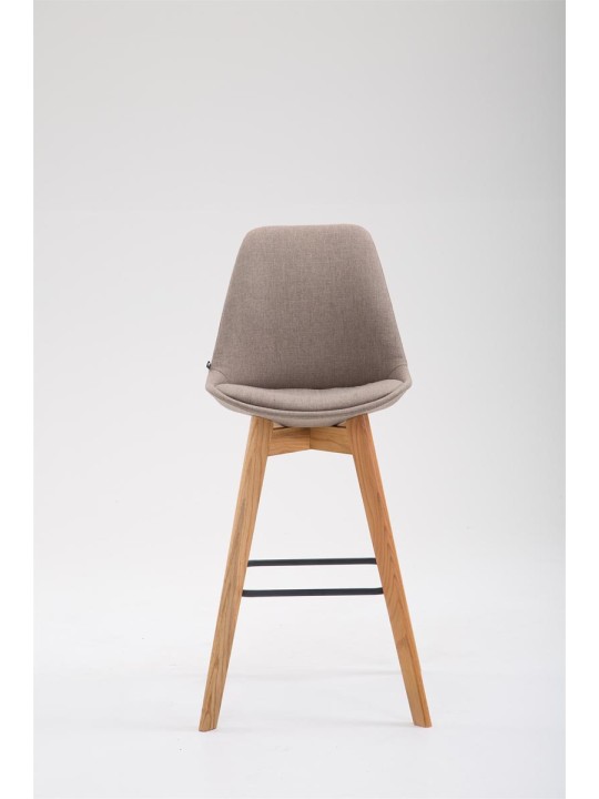Tabouret de bar Metz tissu Natura, taupe