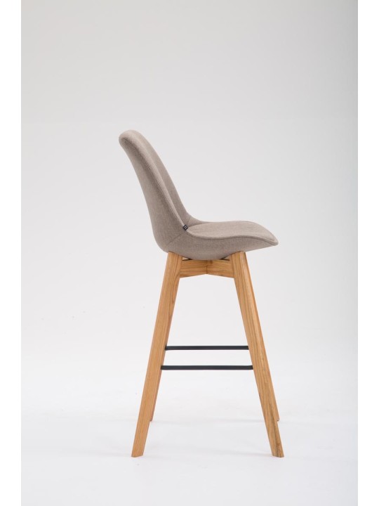 Tabouret de bar Metz tissu Natura, taupe