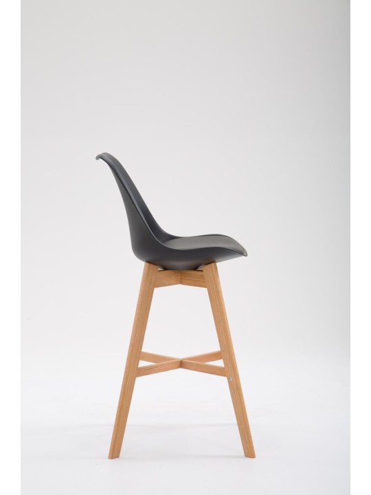 Tabouret de bar Cannes plastique Natura, noir