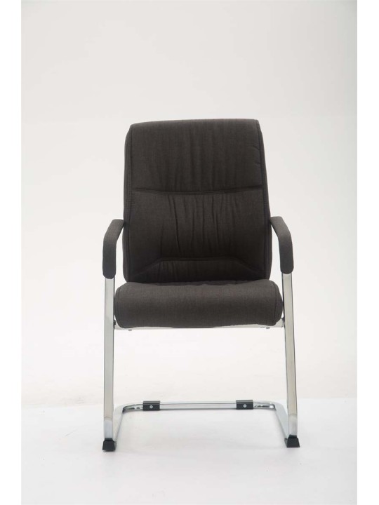 Chaise visiteur XL tissu Anubis, gris foncé