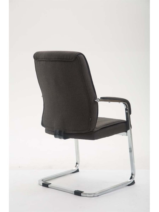 Chaise visiteur XL tissu Anubis, gris foncé