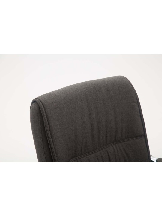 Chaise visiteur XL tissu Anubis, gris foncé