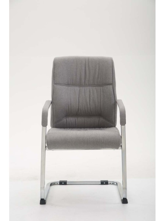 Chaise visiteur XL tissu Anubis, gris