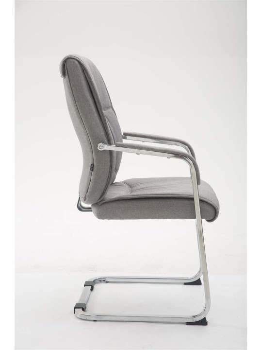 Chaise visiteur XL tissu Anubis, gris