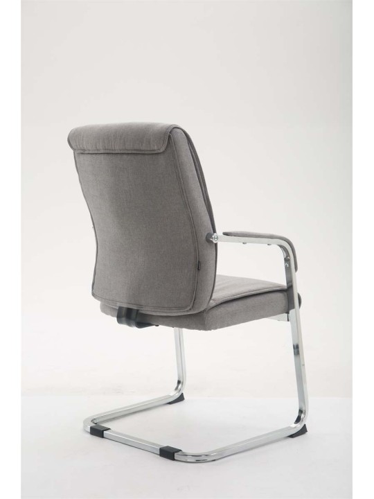 Chaise visiteur XL tissu Anubis, gris
