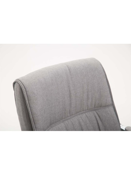 Chaise visiteur XL tissu Anubis, gris
