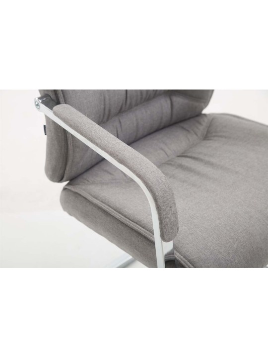 Chaise visiteur XL tissu Anubis, gris