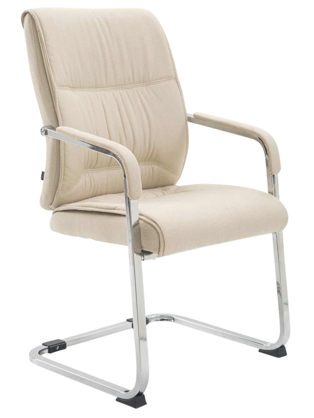 Chaise visiteur XL tissu Anubis, crème