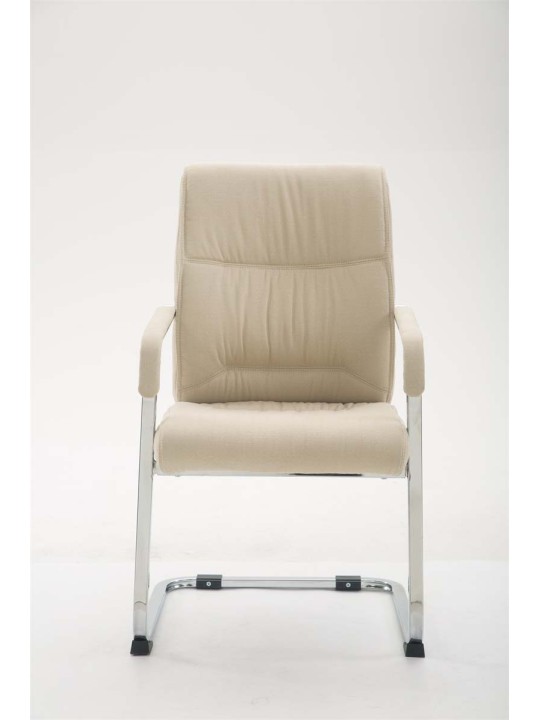 Chaise visiteur XL tissu Anubis, crème Chaise visiteur XL tissu Anubis, crème