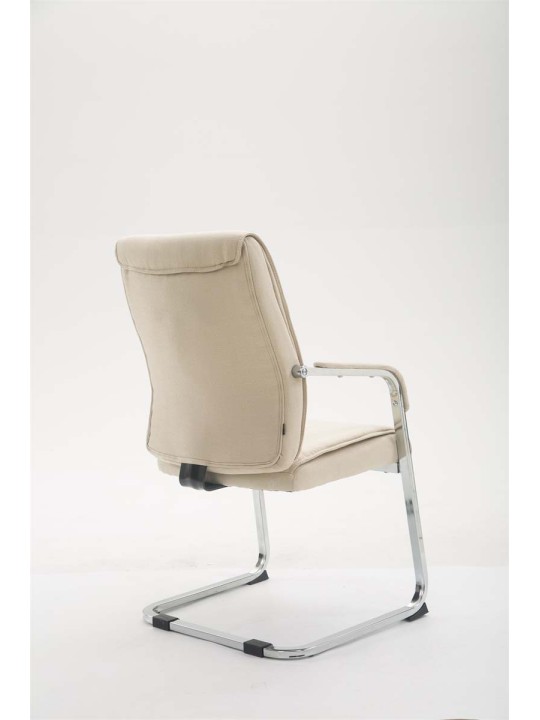 Chaise visiteur XL tissu Anubis, crème Chaise visiteur XL tissu Anubis, crème