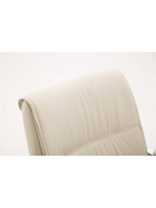 Chaise visiteur XL tissu Anubis, crème Chaise visiteur XL tissu Anubis, crème