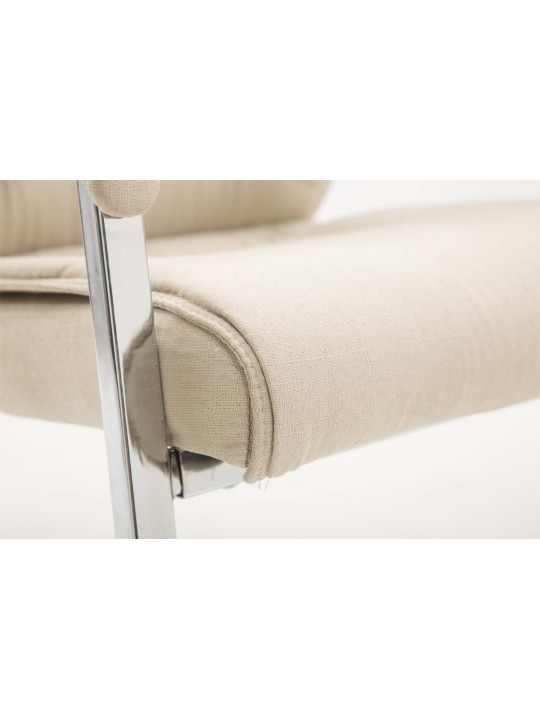 Chaise visiteur XL tissu Anubis, crème Chaise visiteur XL tissu Anubis, crème