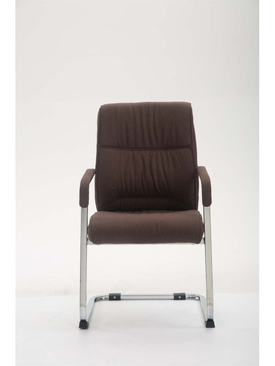 Chaise visiteur XL tissu Anubis, brun
