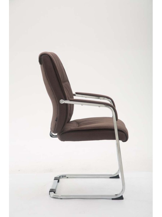 Chaise visiteur XL tissu Anubis, brun