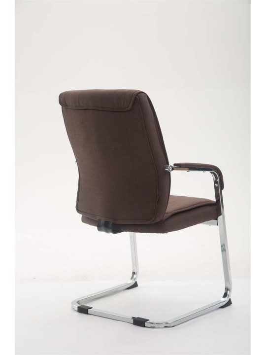 Chaise visiteur XL tissu Anubis, brun