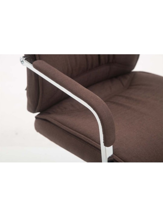 Chaise visiteur XL tissu Anubis, brun