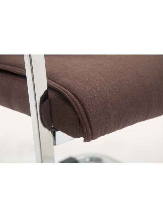 Chaise visiteur XL tissu Anubis, brun