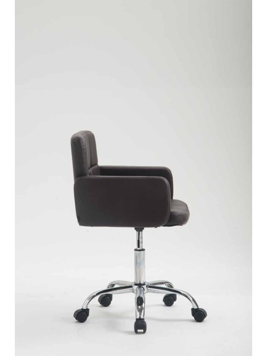 Tabouret de travail Los Angeles simili cuir, brun