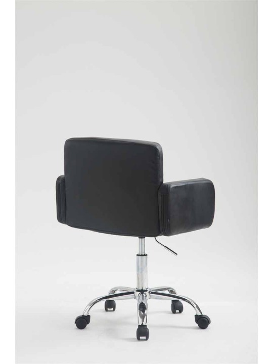 Tabouret de travail Los Angeles simili cuir, noir