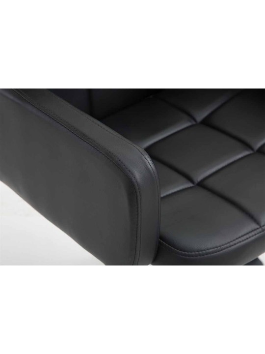 Tabouret de travail Los Angeles simili cuir, noir